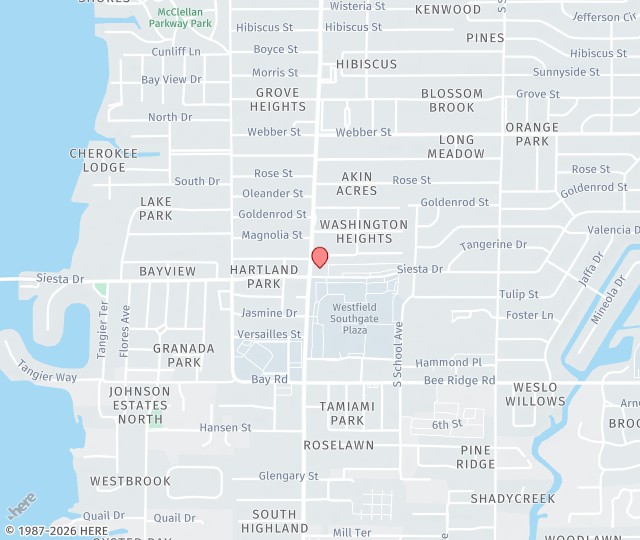 Location Map: 2001 Siesta Drive Sarasota, FL34239